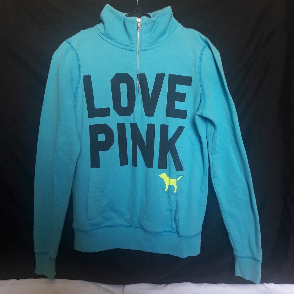 PINK zip neck sweater
